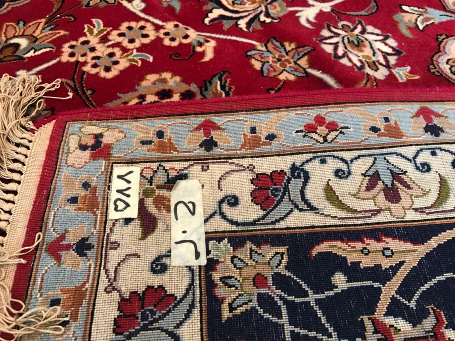 Stunning Finely Knotted Oriental Wool Area Rug From Iran Signed 78' X 126' [Photo 22]