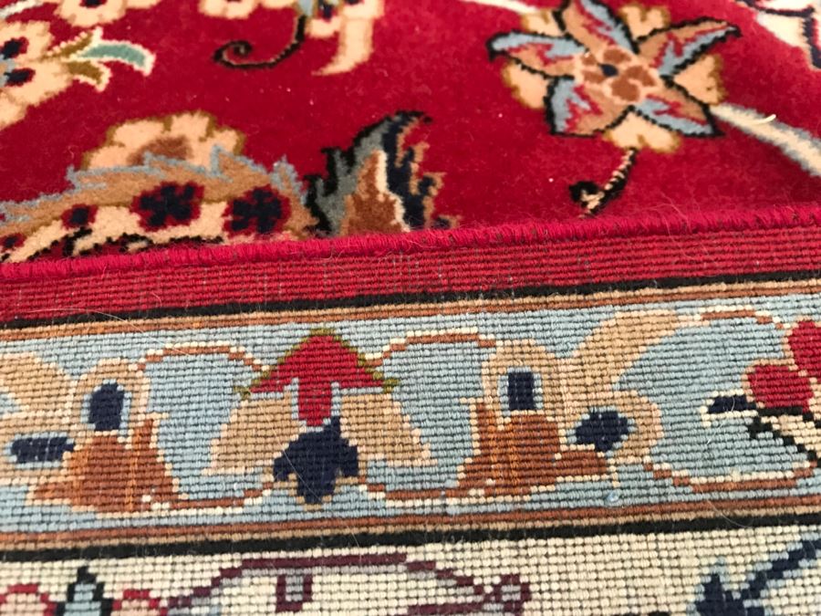 Stunning Finely Knotted Oriental Wool Area Rug From Iran Signed 78' X 126' [Photo 21]