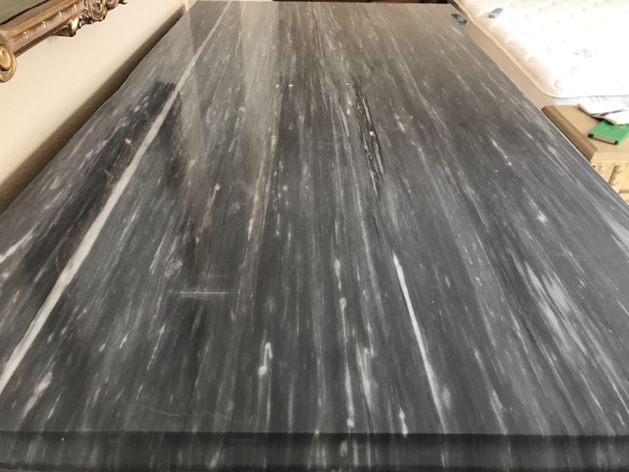 Beautiful Antique Wood Carved Chest Of Drawers Dresser 4-Drawers With Marble Top (See Matching Nightstand) [Photo 5]