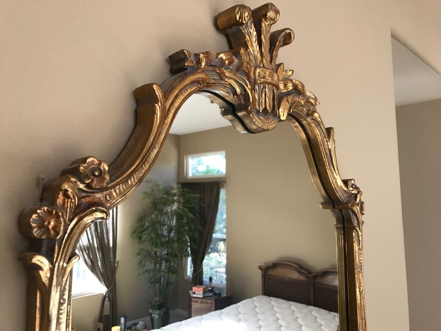 Stunning Ornate Gilt Wood Wall Mirror 24' X 39' [Photo 6]