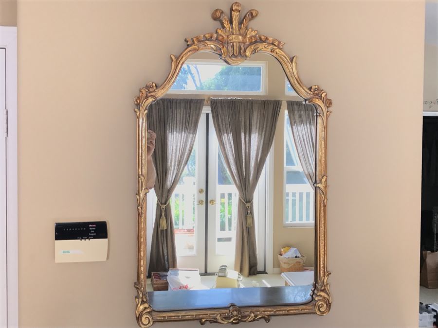 Stunning Ornate Gilt Wood Wall Mirror 24' X 39' [Photo 2]