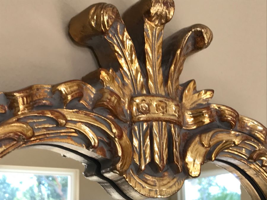 Stunning Ornate Gilt Wood Wall Mirror 24' X 39' [Photo 5]