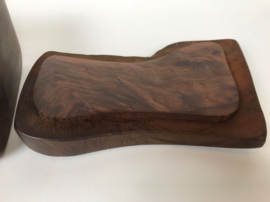 Large Carved Natural Wooden Box [Photo 8]