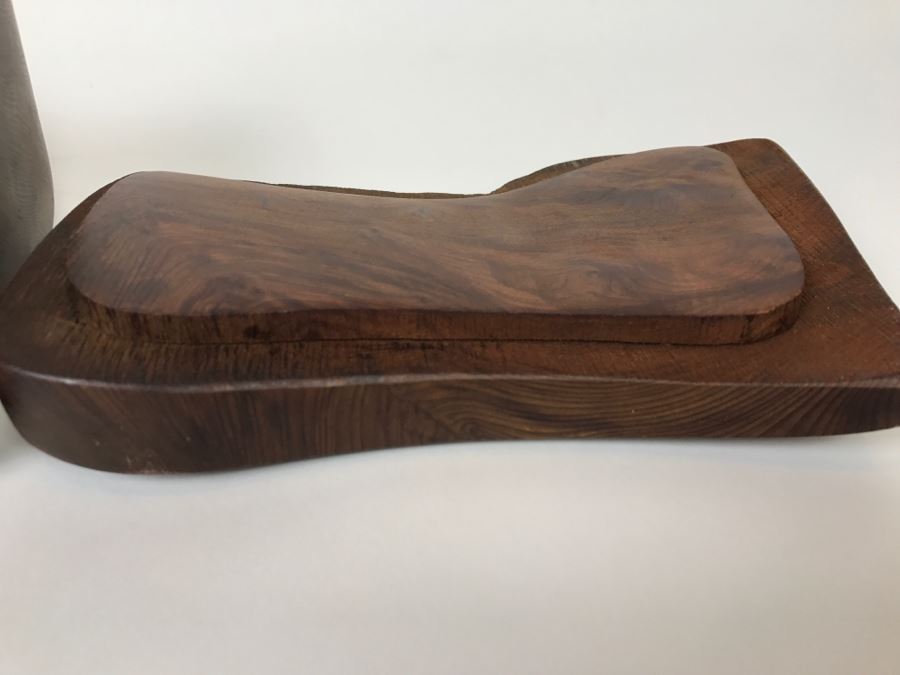 Large Carved Natural Wooden Box [Photo 9]