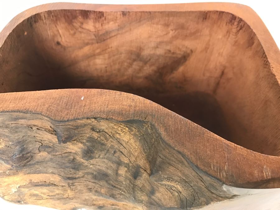 Large Carved Natural Wooden Box [Photo 11]