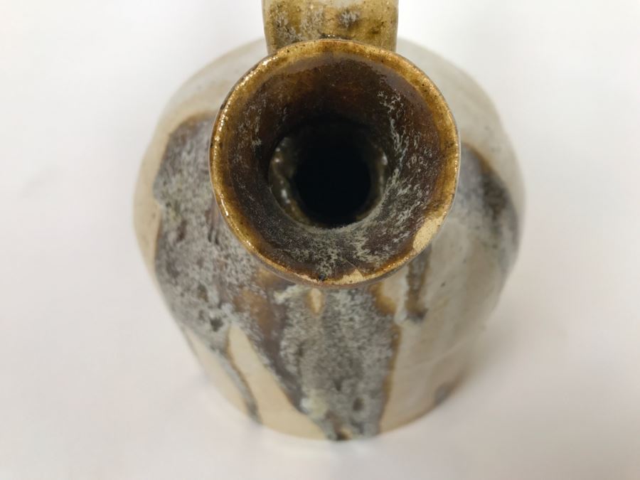 Signed Mid-Century Double Spout Vessel - Minor Chip On One Spout As Shown In Photo [Photo 5]