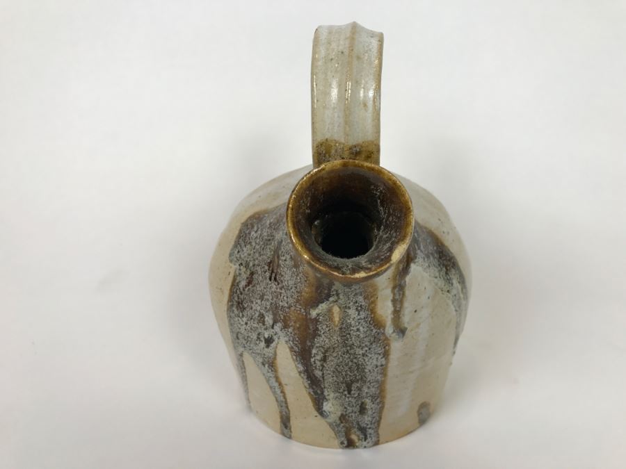 Signed Mid-Century Double Spout Vessel - Minor Chip On One Spout As Shown In Photo [Photo 4]