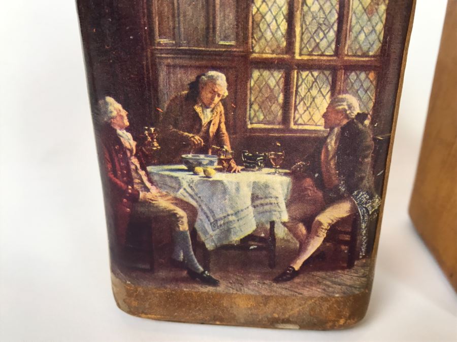 Pair Of Leather Bound Liquor Decanters [Photo 6]