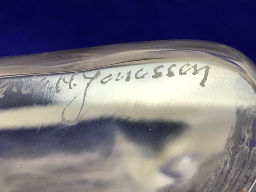 Mats Jonasson Swedish Art Crystal Elephant Figurine Sculpture Paper Weight Signed [Photo 10]