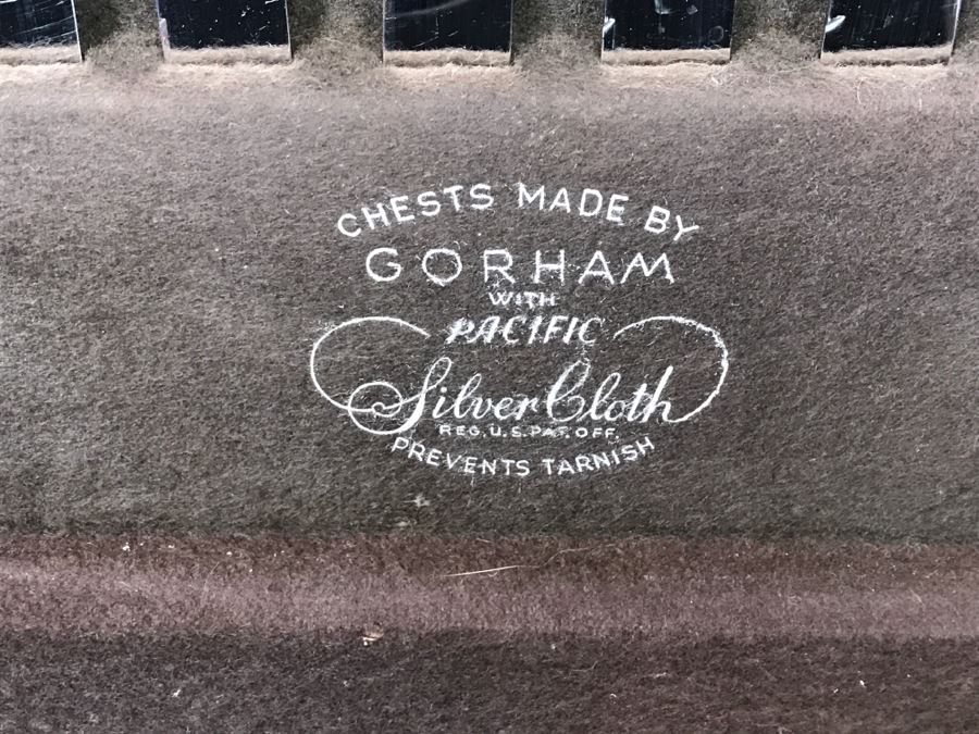 GORHAM English Gadroon Sterling Silver Flatware Set Apx Service For 8 With Gorham Silverware Chest - 1,735g Not Including Knives [Photo 5]