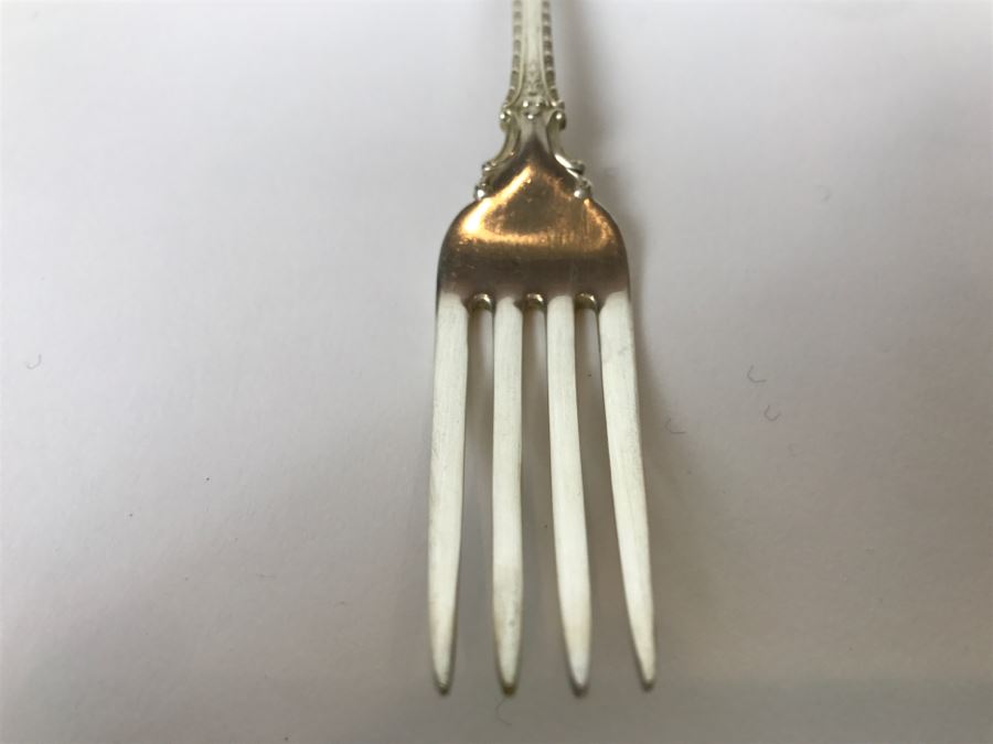 GORHAM English Gadroon Sterling Silver Flatware Set Apx Service For 8 With Gorham Silverware Chest - 1,735g Not Including Knives [Photo 17]