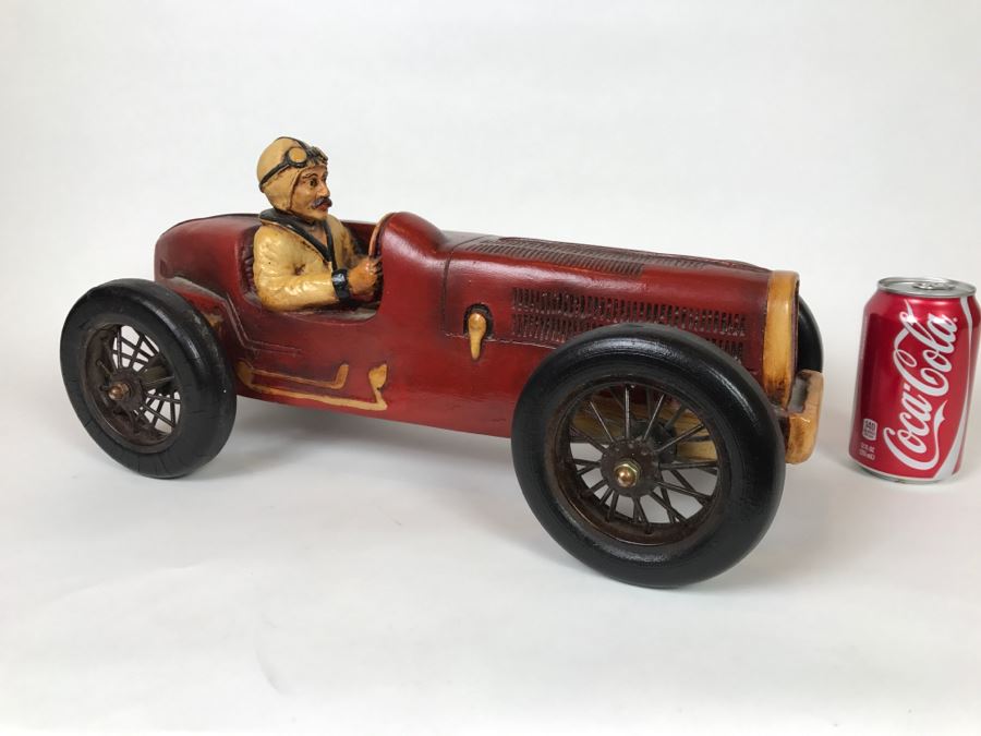 Large Decorative Antique Car Model With Driver [Photo 1]