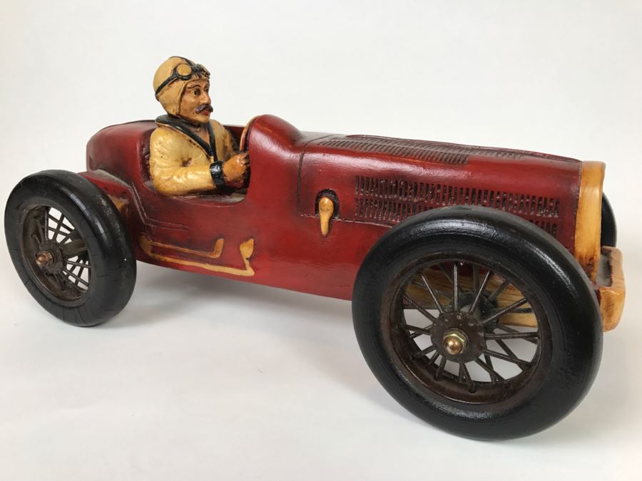 Large Decorative Antique Car Model With Driver [Photo 2]