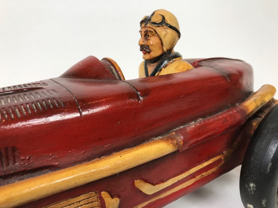 Large Decorative Antique Car Model With Driver [Photo 9]
