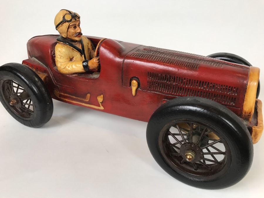 Large Decorative Antique Car Model With Driver [Photo 3]