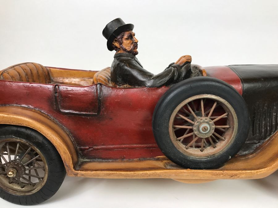 Large Decorative Antique 1913 Car Model With Driver [Photo 3]