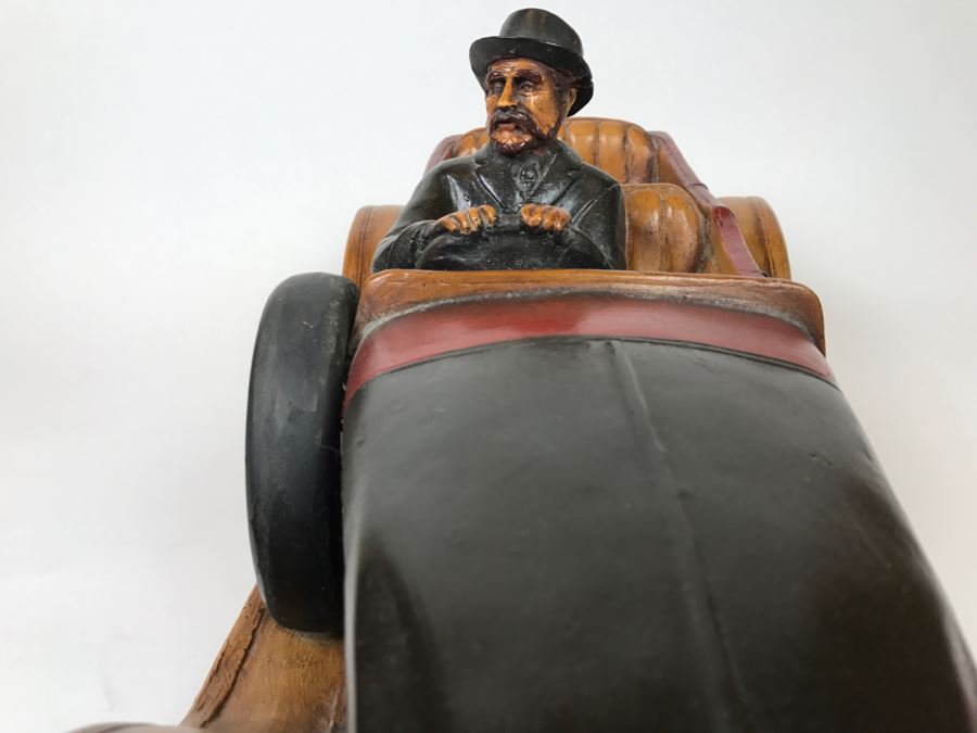 Large Decorative Antique 1913 Car Model With Driver [Photo 17]