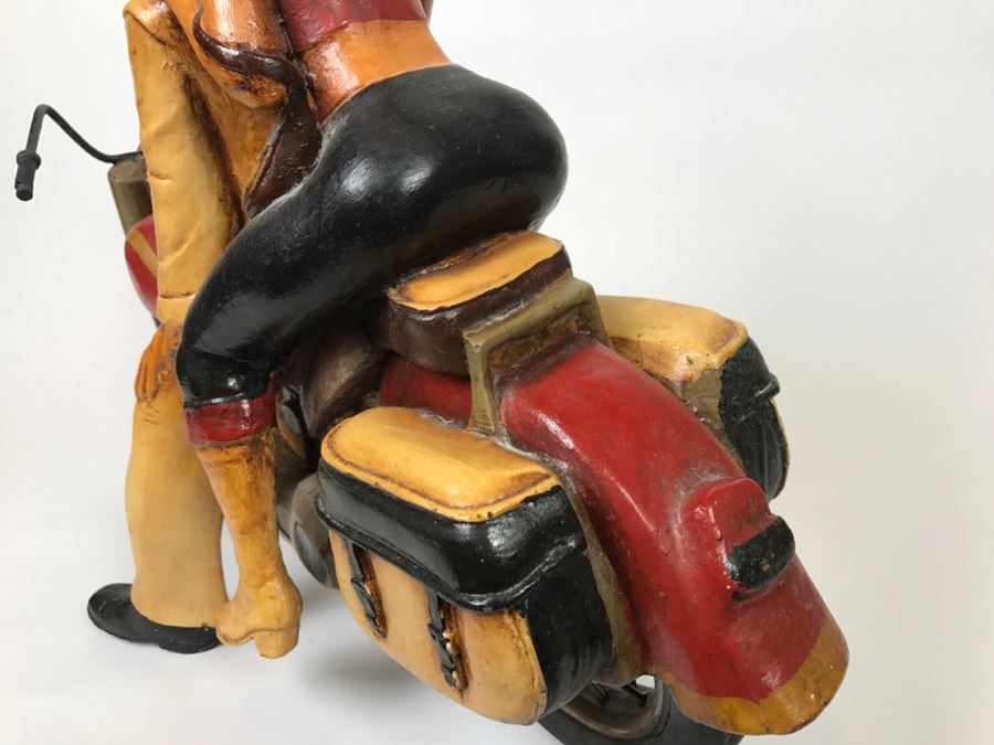 Large Decorative Motorcycle Model With Navy Man And Woman Sitting On Bike [Photo 14]