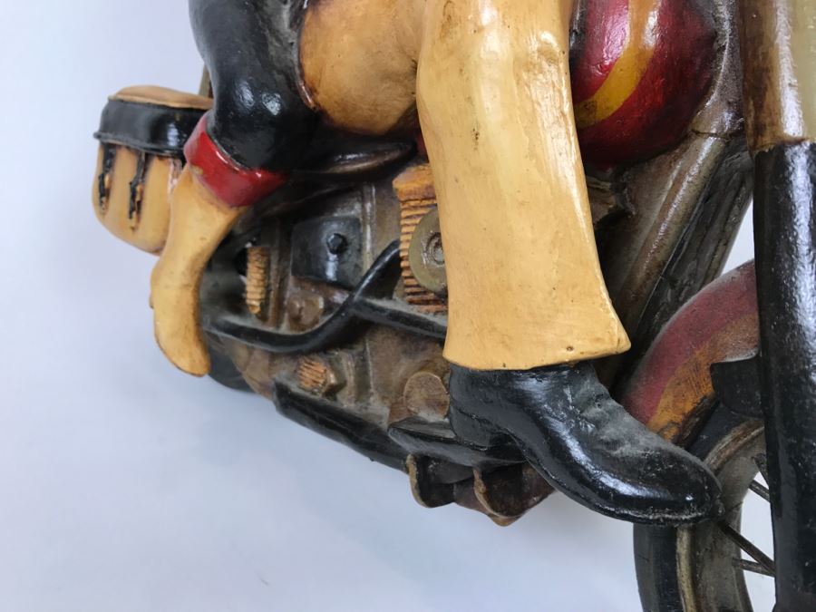 Large Decorative Motorcycle Model With Navy Man And Woman Sitting On Bike [Photo 9]