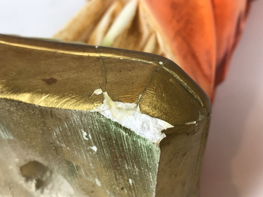 Vintage Plaster Jesus Figurine - Note Repair On Base Of Figurine [Photo 13]