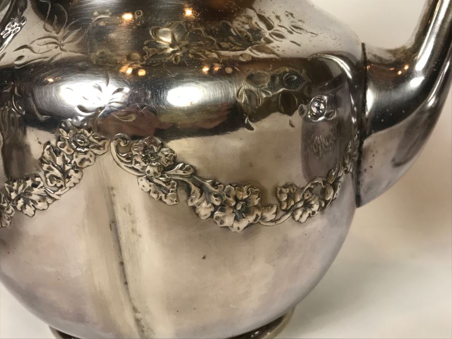 Vintage Pairpoint Mfg Co Quadruple Plate Silver Tea Set New Bedford, Mass [Photo 4]