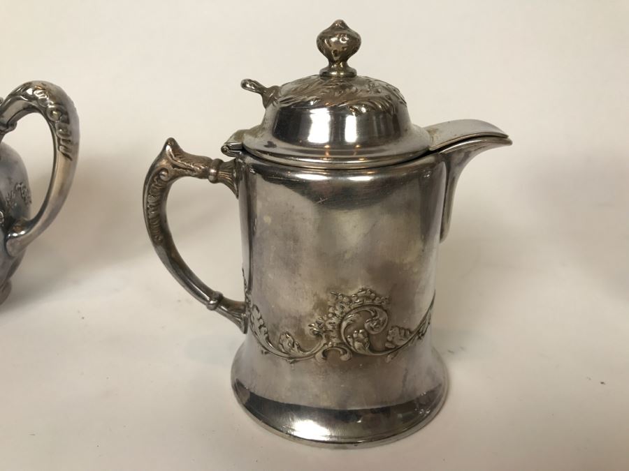 Vintage Pairpoint Mfg Co Quadruple Plate Silver Tea Set New Bedford, Mass [Photo 14]
