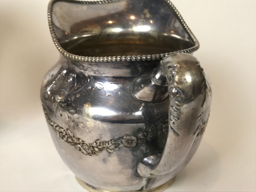 Vintage Pairpoint Mfg Co Quadruple Plate Silver Tea Set New Bedford, Mass [Photo 8]