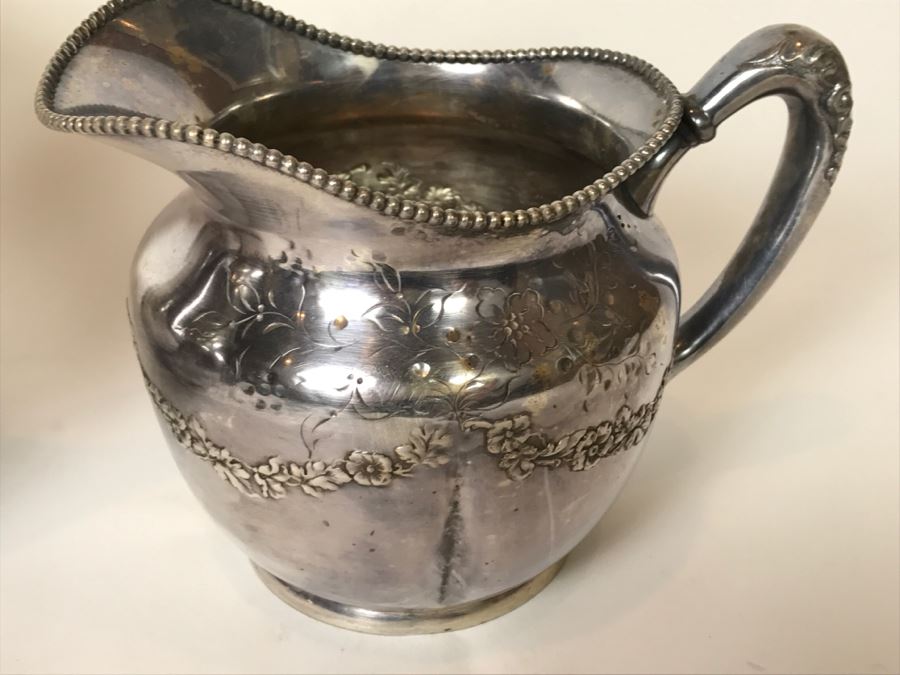 Vintage Pairpoint Mfg Co Quadruple Plate Silver Tea Set New Bedford, Mass [Photo 7]