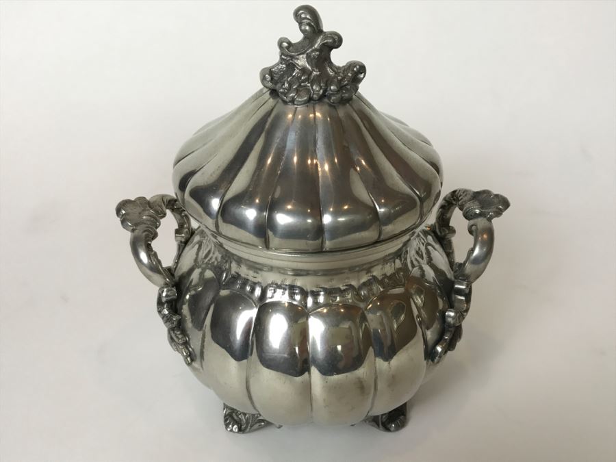 Vintage Peltro Ambrosiano Footed Covered Bowl [Photo 3]