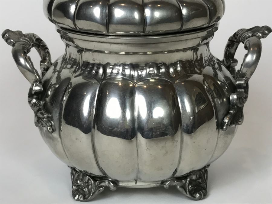 Vintage Peltro Ambrosiano Footed Covered Bowl [Photo 2]