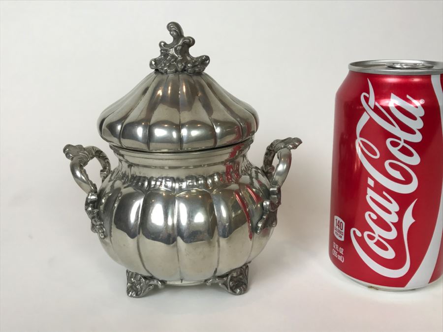 Vintage Peltro Ambrosiano Footed Covered Bowl [Photo 4]