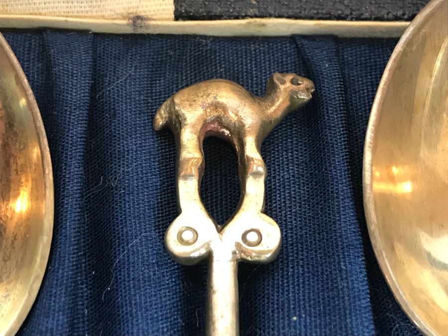 Vintage Jagat Narain & Sons India Sterling Silver Animal Themed Spoons 120g [Photo 5]