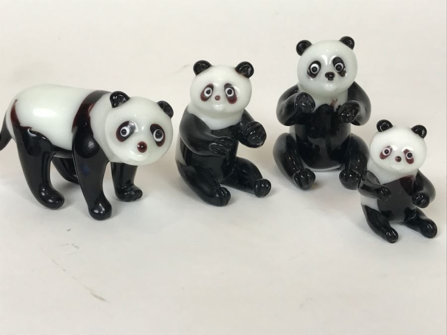 Miniature Glass Panda Figurines [Photo 1]