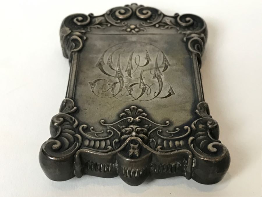 Vintage Ornate Repousse Silverplate Match Box Matchbox Holder [Photo 13]