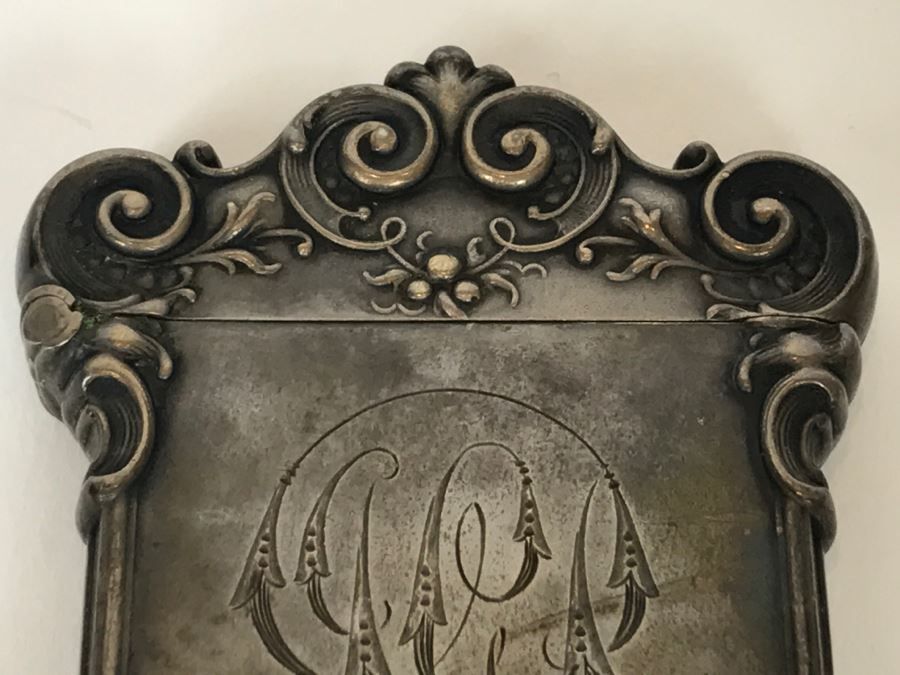 Vintage Ornate Repousse Silverplate Match Box Matchbox Holder [Photo 17]