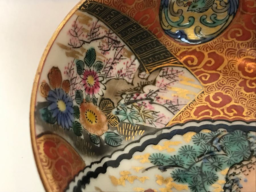 Vintage Set Of 5 Signed Hand Painted Japanese Porcelain Bowls (Small) [Photo 5]