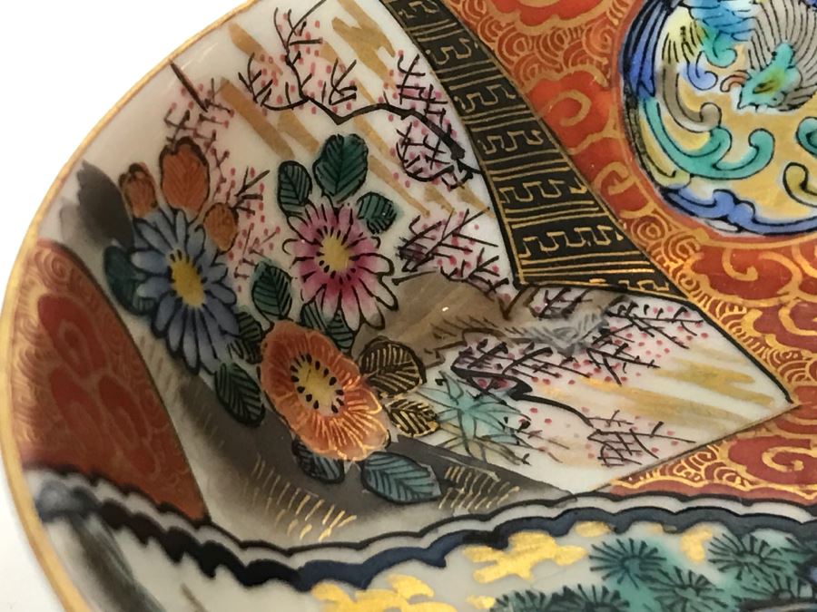 Vintage Set Of 5 Signed Hand Painted Japanese Porcelain Bowls (Small) [Photo 20]