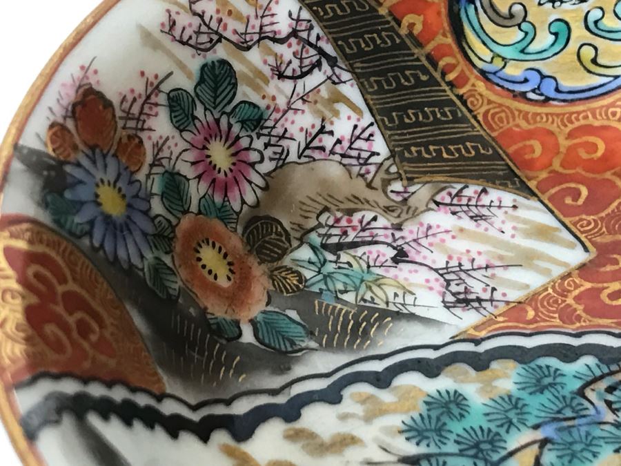 Vintage Set Of 5 Signed Hand Painted Japanese Porcelain Bowls (Small) [Photo 19]