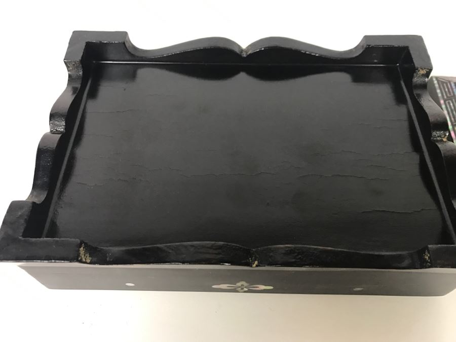 Mother Of Pearl Inlay Lacquer Wooden Box [Photo 8]