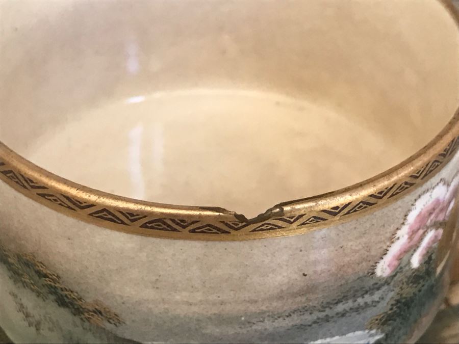 Vintage Hand Painted China Tea Set Signed Apx 22 Pieces [Photo 21]