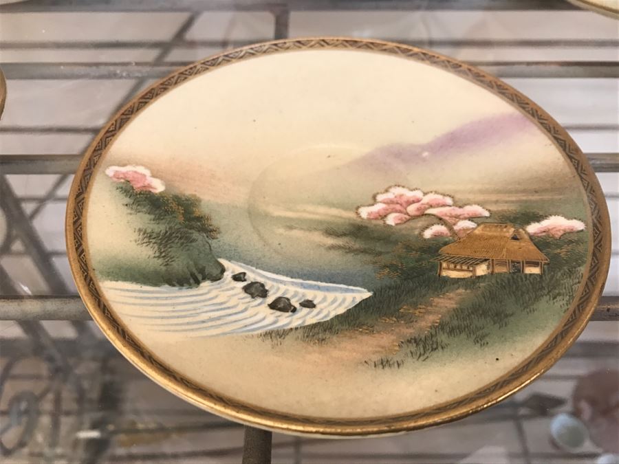 Vintage Hand Painted China Tea Set Signed Apx 22 Pieces [Photo 18]