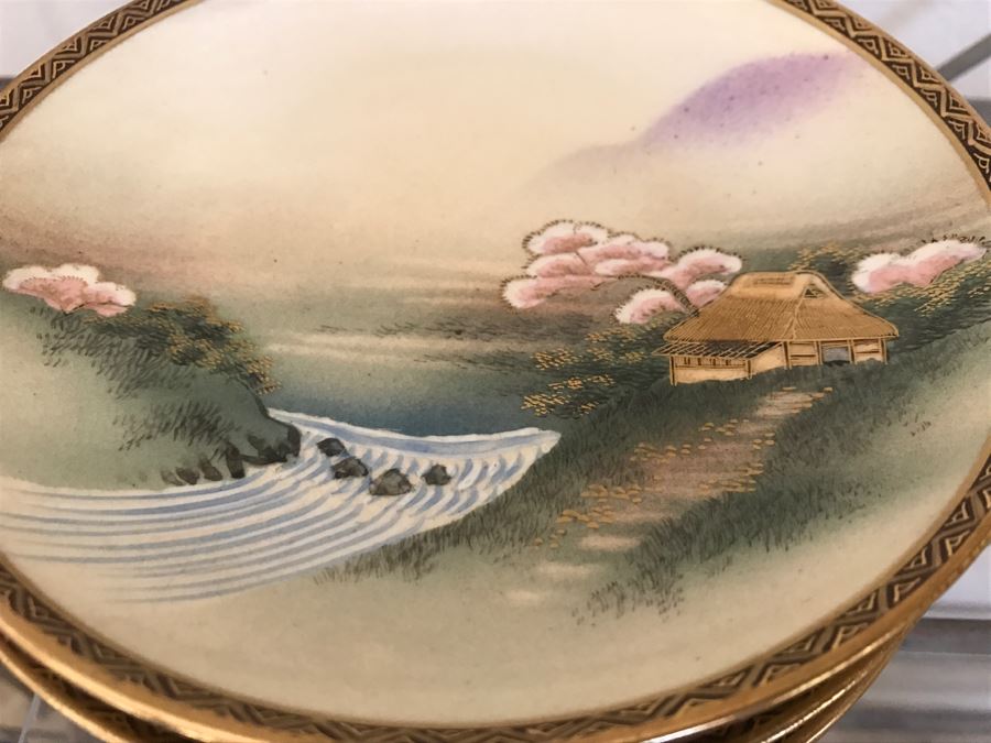 Vintage Hand Painted China Tea Set Signed Apx 22 Pieces [Photo 15]