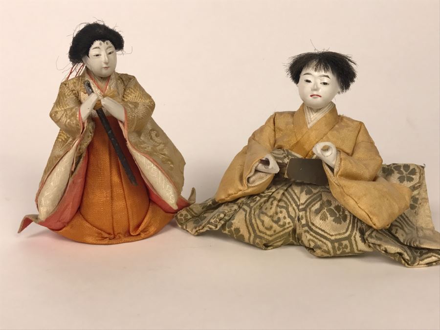 Pair Of Handmade Japanese Dolls