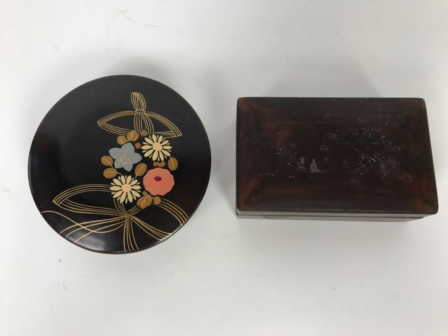 Pair Of Vintage Lacquer Boxes [Photo 2]