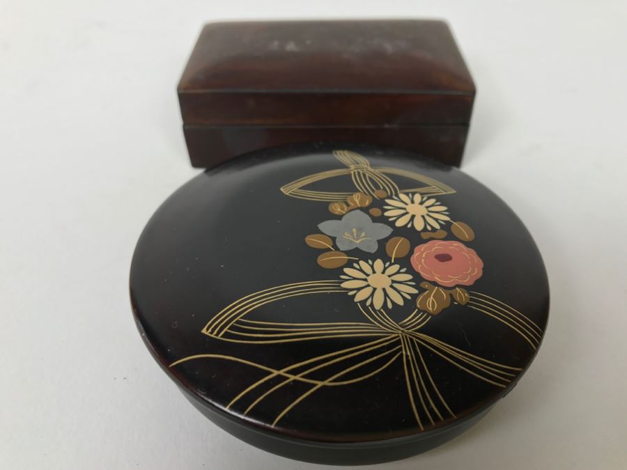 Pair Of Vintage Lacquer Boxes [Photo 3]