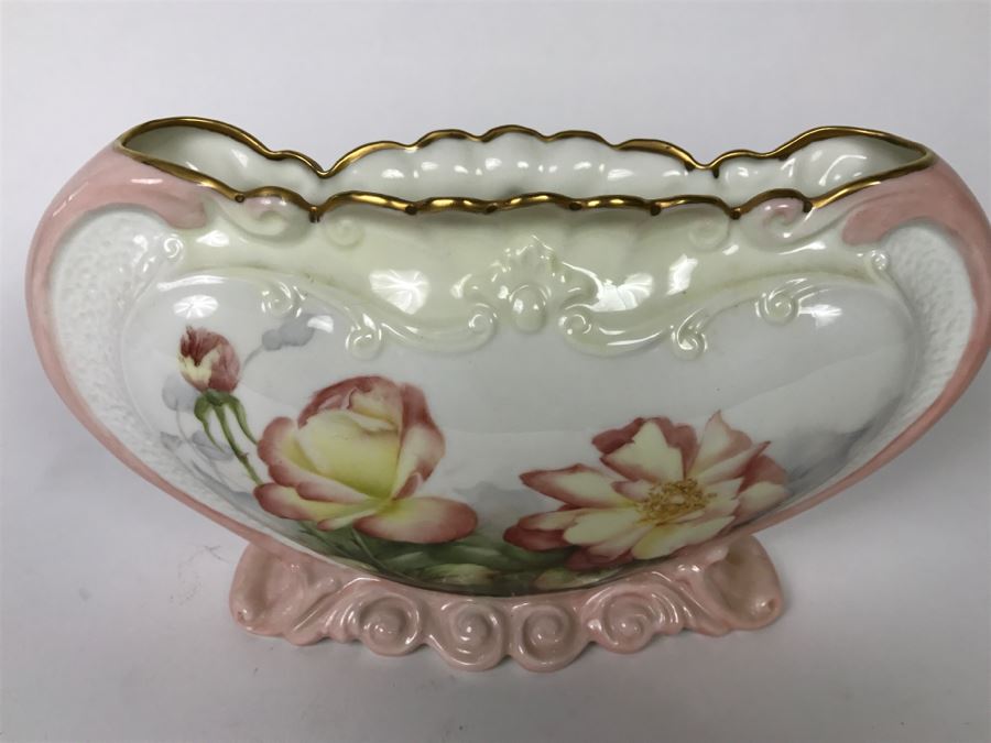 Vintage Hand Painted Planter International Porcelain Art Teachers, Inc Signed Jean Fickes [Photo 2]