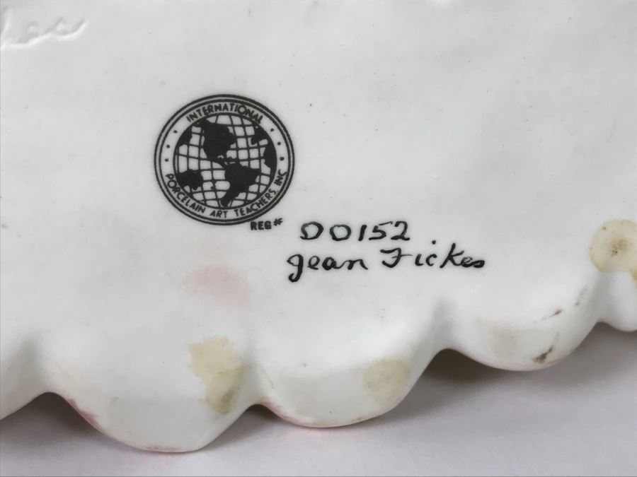 Vintage Hand Painted Planter International Porcelain Art Teachers, Inc Signed Jean Fickes [Photo 8]