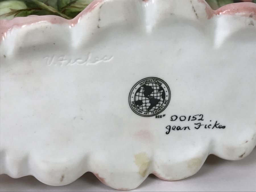 Vintage Hand Painted Planter International Porcelain Art Teachers, Inc Signed Jean Fickes [Photo 7]