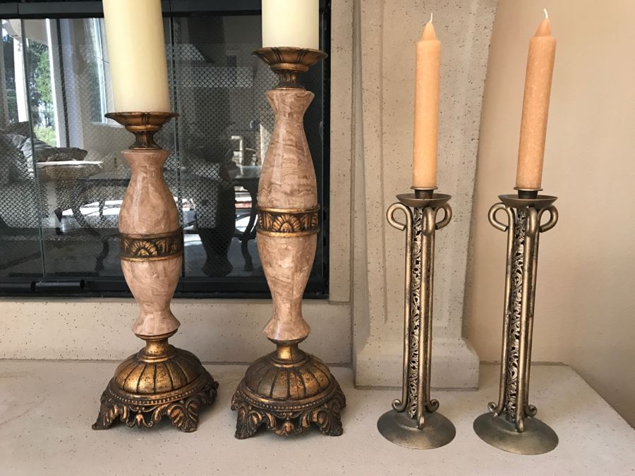 Set Of 4 Large Candle Holders [Photo 2]