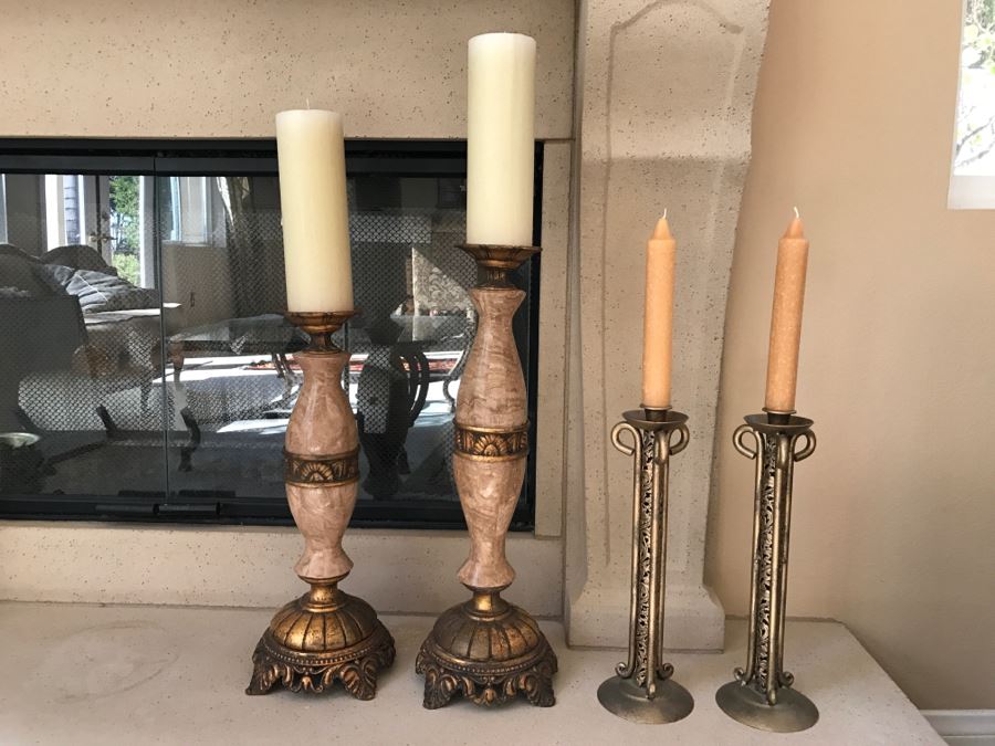 Set Of 4 Large Candle Holders [Photo 1]